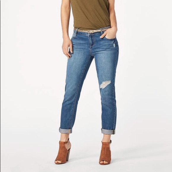 ❗️Last $Drop❗️Just Fab Distressed Boyfriend Jean. Great Condition. - Picture 3 of 4